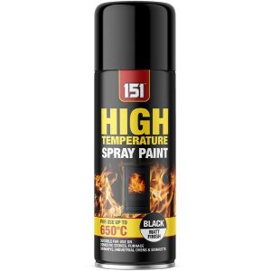 151 Black Matt High Temperature Spray Paint 400ml