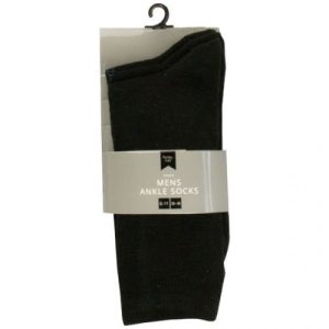 Farley Mill Men's Size 7-11 Black Ankle Socks Pack Of 3