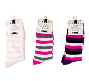 Farley Mill Ladies' Size 4-7 Stripe Cosy Thermal Socks