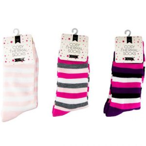 Farley Mill Ladies' Size 4-7 Stripe Cosy Thermal Socks