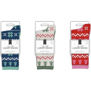 Farley Mill UK 4-8 Ladies Printed Luxury Socks Pack Of 2