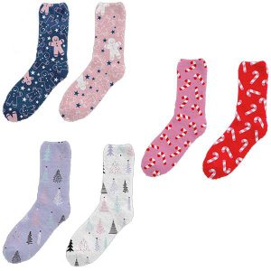 Farley Mill UK 4-8 Ladies Printed Soft Slouch Socks Pack Of 2