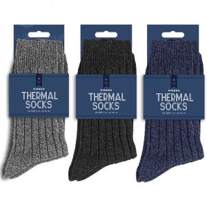 Farley Mill Men's Ribbed Thermal Wool Socks Pack Of 2