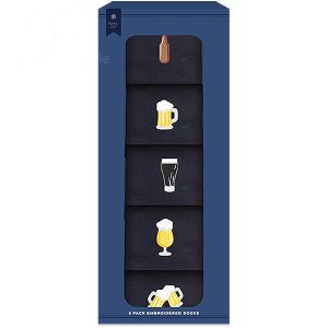 Farley Mill Assorted Men's Embroidered Beer Socks Pack Of 5