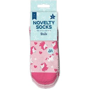 Farley Mill Girls Novelty Cosy Socks Pack Of 2