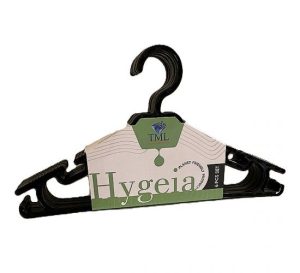Hygeia Eco-Friendly Black Coat Hangers Pack Of 6