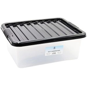 Plastic Underbed Storage Box With Lid 28ltr