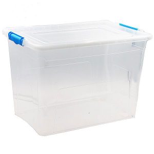 Clear Click 'N' Store Lidded Storage Box 75 Litre 59cm X 40cm X 39.5cm