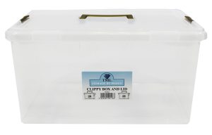 Clippy Plastic Storage Box 15ltr Clear
