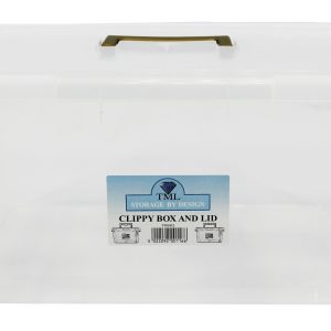 Clippy Plastic Storage Box 15ltr Clear