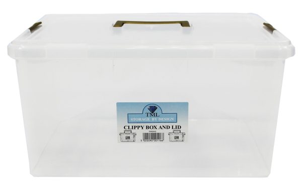 Clippy Plastic Storage Box 15ltr Clear