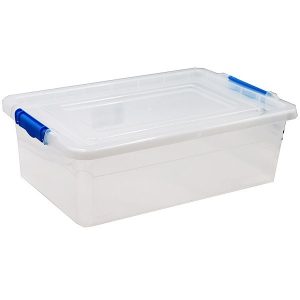 Clear Click 'N' Store Under Bed Lidded Storage Box 32 Litre 59cm X 40cm X 18cm