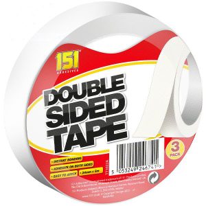 151 Double Sided Tape 24mm X 8m Pack Of 3