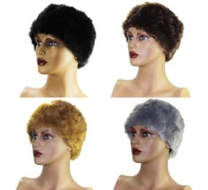 Ladies Faux Fur Fashion Hat - Grey/Brown/Black/Beige