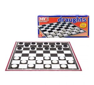 MY Traditional Black & White Draughts Set