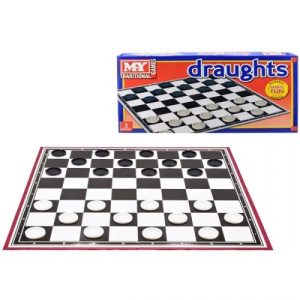 MY Traditional Black & White Draughts Set