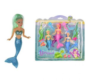 Mermaid Princess Dolls Play Set 3pc