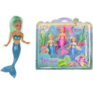 Mermaid Princess Dolls Play Set 3pc