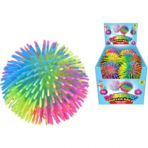Rainbow Puffer Ball Squish Toy