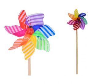 Striped Colour Windmill 17cm
