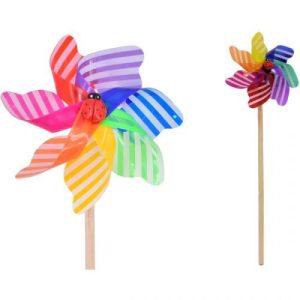 Striped Colour Windmill 17cm