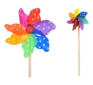 Spotted Colour Windmill 17cm