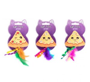 World Of Pets Catnip Feathers Pizza Cat Toy