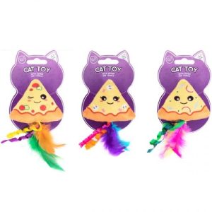 World Of Pets Catnip Feathers Pizza Cat Toy