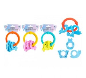 World Of Pets Rubber Animal Ring Puppy Toy