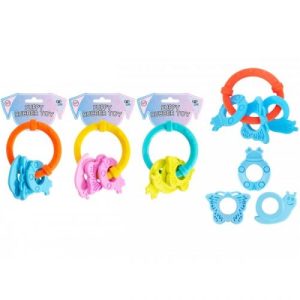World Of Pets Rubber Animal Ring Puppy Toy