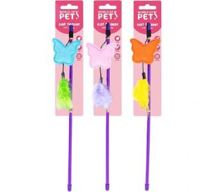 World Of Pets Catnip Butterfly Cat Teaser 40cm