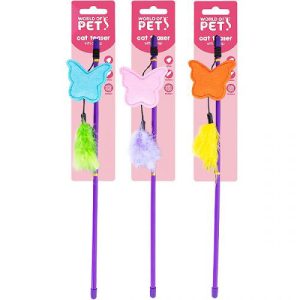 World Of Pets Catnip Butterfly Cat Teaser 40cm
