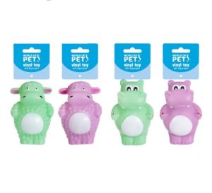 World Of Pets Squeaky Vinyl Animal Dog Toy 12cm