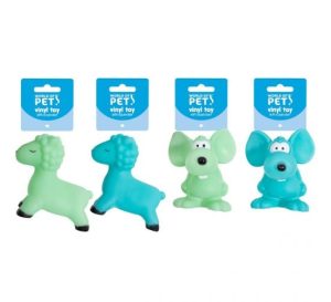 World Of Pets Squeaky Vinyl Lamb & Mouse Dog Toy