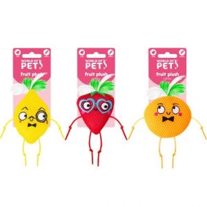 World Of Pets Catnip Crinkle Mesh Fruit Cat Toy