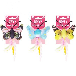World Of Pets Catnip Butterfly Cat Toy 8cm