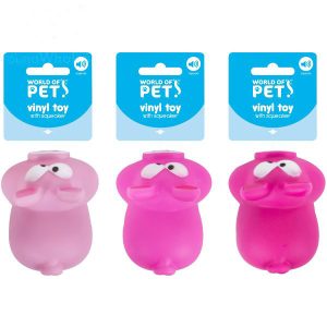 World Of Pets Squeaky Vinyl Pig Dog Toy