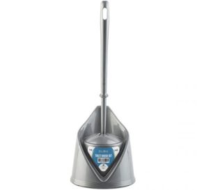 Encore Silver Toilet Brush Set