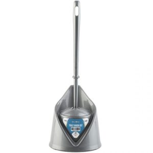 Encore Silver Toilet Brush Set