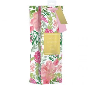 Giftmaker Bright Floral Spring Gift Bag Bottle