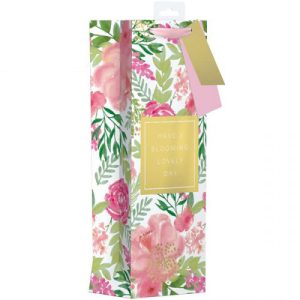 Giftmaker Bright Floral Spring Gift Bag Bottle