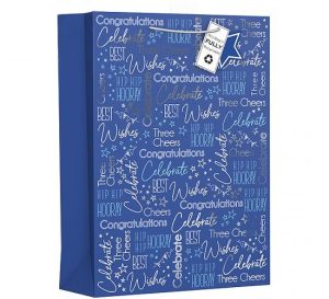 Giftmaker Male Blue Celebration Gift Bag XL