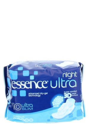 Essence Ultra Slim Night Sanitary Pads 10 Pack x 24