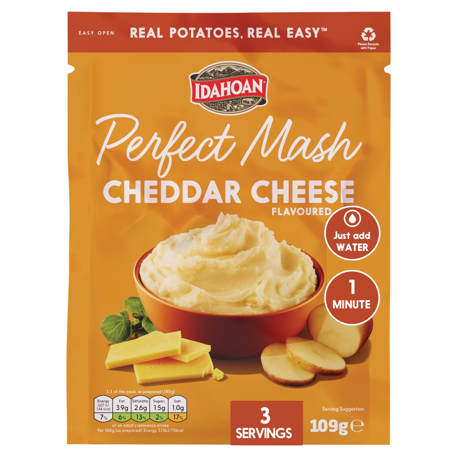 Idahoan Perfect Mash Cheddar Cheese 109g