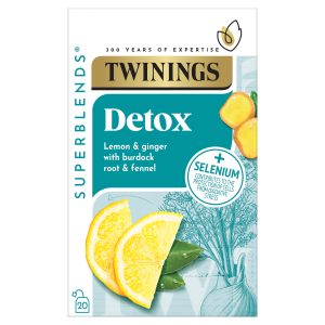 Twinings Detox Lemon & Ginger With Burdock Root & Fennel 20 Bags 40g