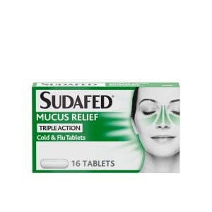 Sudafed Mucus Triple Action Tablets Pack Of 16