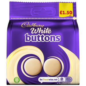 Cadbury White Chocolate Buttons Bag 85g