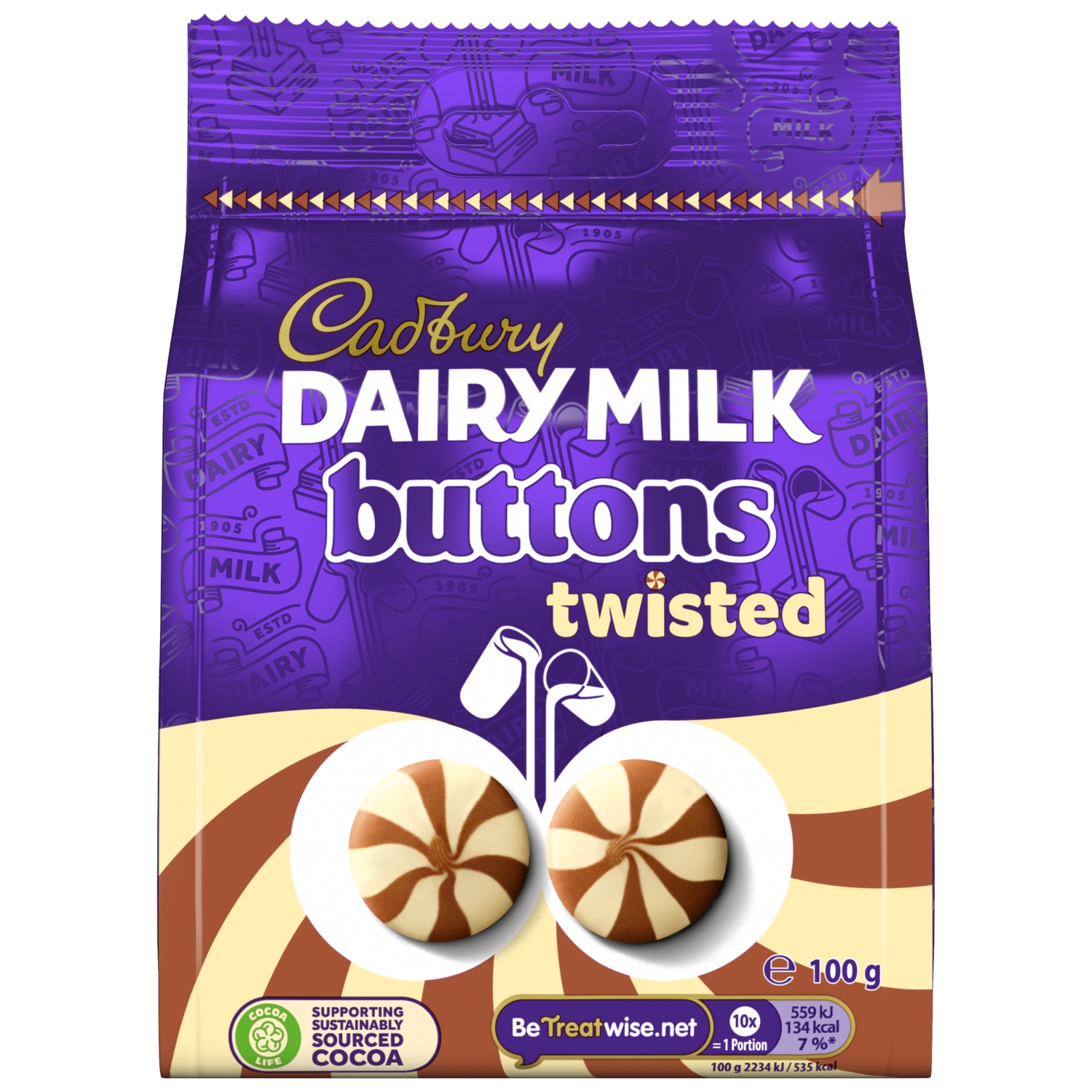 Cadbury Dairy Milk Buttons Twisted 100g