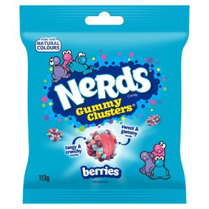 Nerds Berries Fruit-Flavour Candy Gummy Clusters 113g