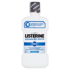 Listerine Advanced White Multi-Action Mouthwash Clean Mint 500ml